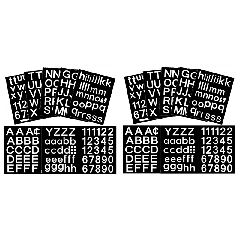 16 Sheets Self-Adhesive Vinyl Letters Numbers Kit, Mailbox Numbers Sticker For Mailbox,Signs,Window,Cars,Address Number