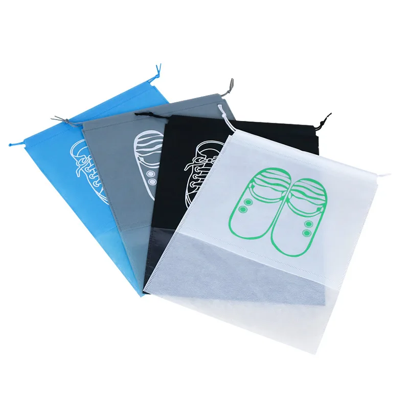 Waterproof Shoe Cover Dust Covers Non-woven Waterproof Shoes Storage Bag Drawstring Bags Shoes Storage Pouch Organizers for Shoe