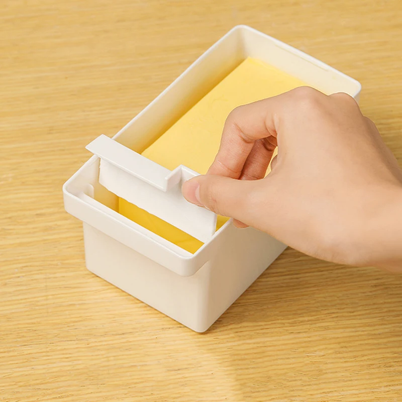 Japanese Butter Cutting Box Butter Cutter Refrigerator Crisper Cheese Container Storage Seal With Lid Butter Splitting Box