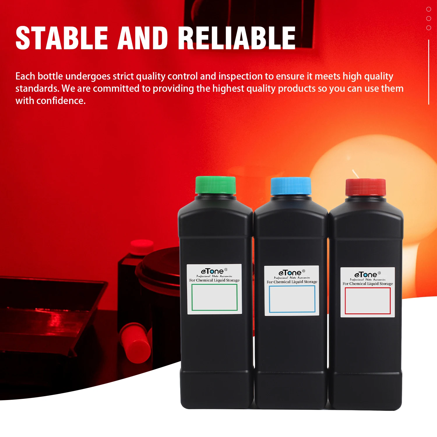 eTone 1000ml Negatives Film Developer Storage Bottles Chemical Liquid Container Darkroom 135 120 4x5 Film Developing Supplies
