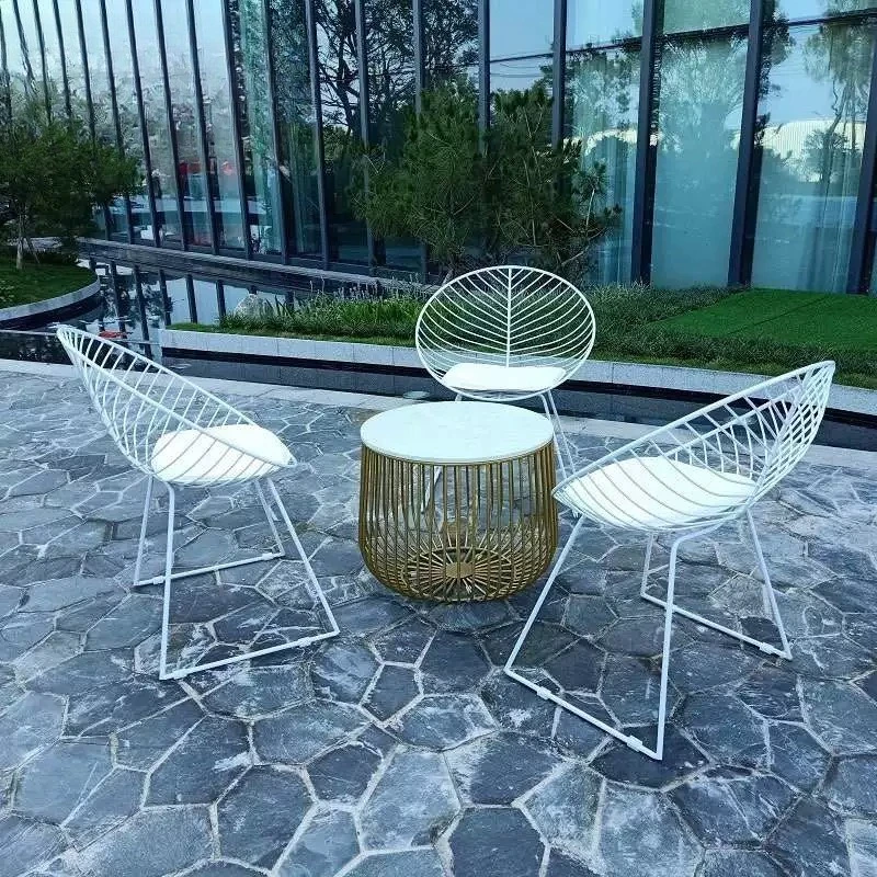 

Outdoor villa courtyard tables and chairs leisure afternoon tea garden chair combination bed and breakfast balcony hollow waterp