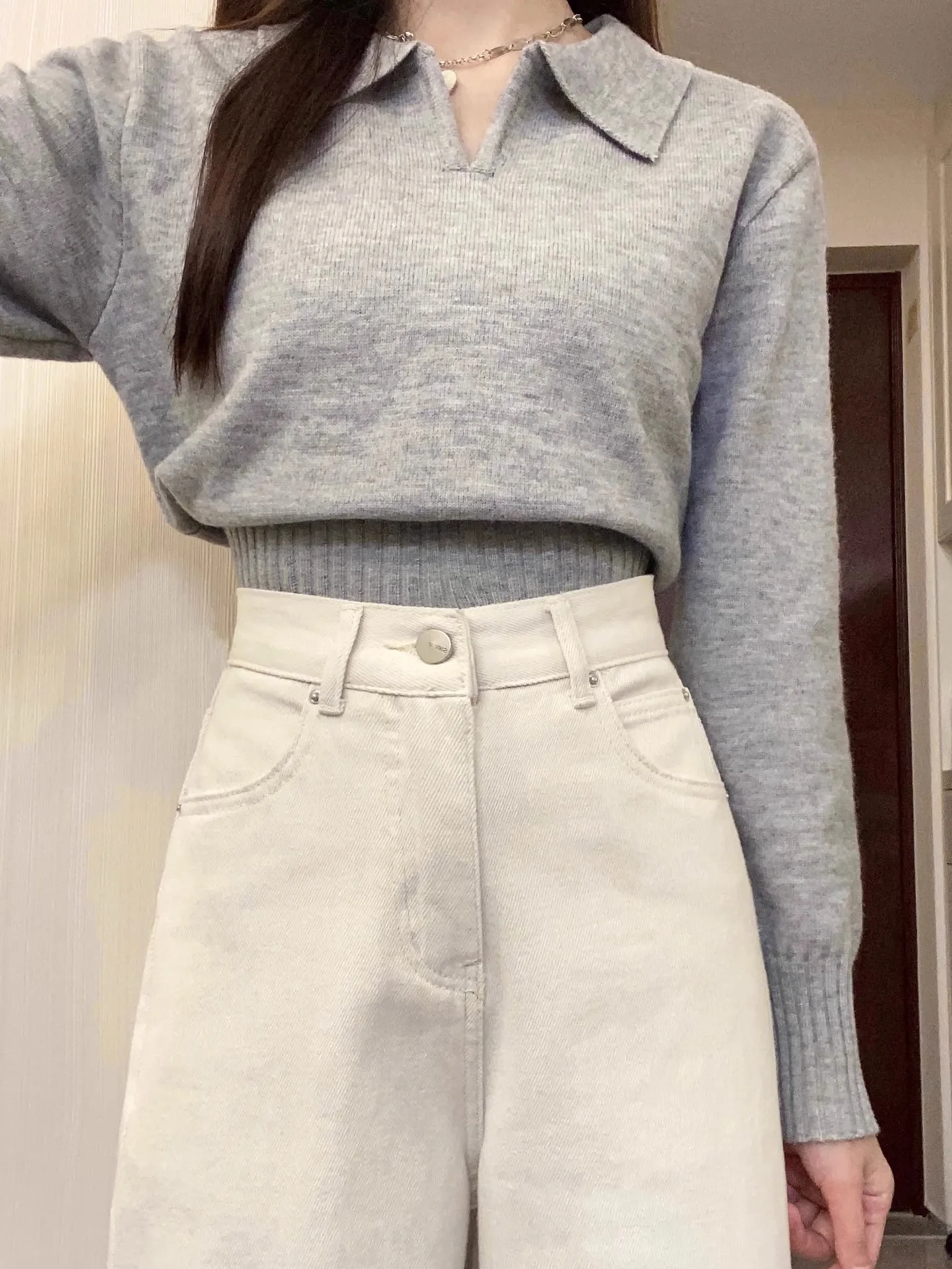 Calças de perna larga de algodão feminino primavera minimalista dupla camada padrões de dopamina techwear emendado sem punho montanhismo sarja ins