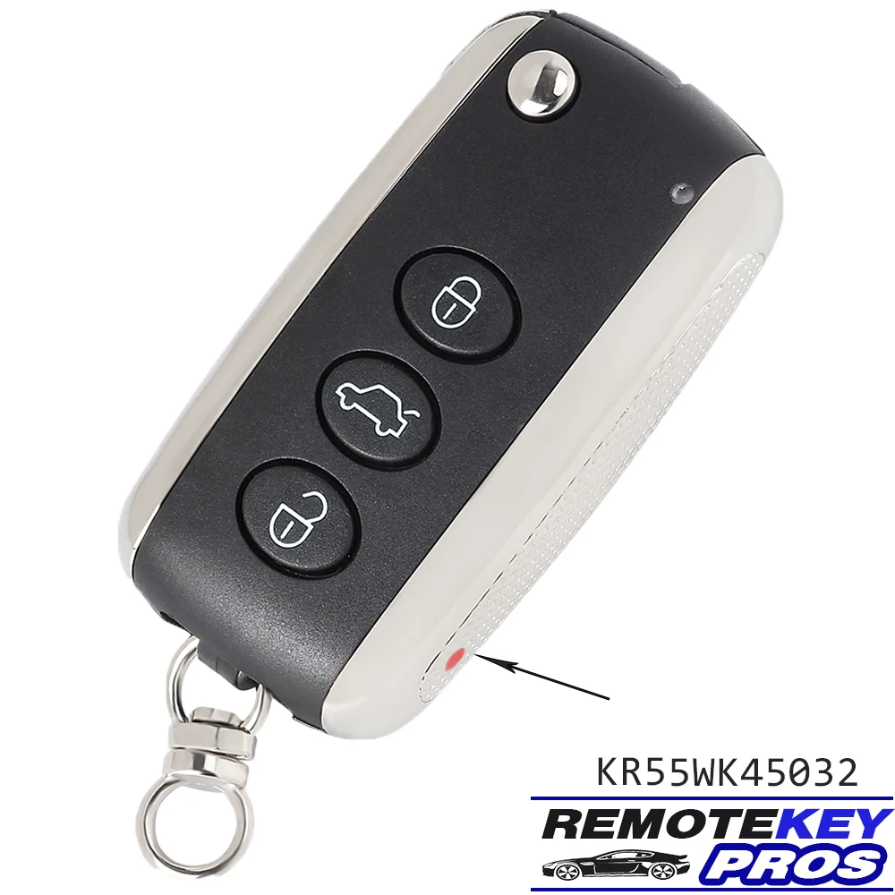 

DIYKEY KR55WK45032 315MHz / 433MHz ID46 Remote Key Fob for Bentley Continental Flying Spur GT GTC 2006-2016 3B/4 Button