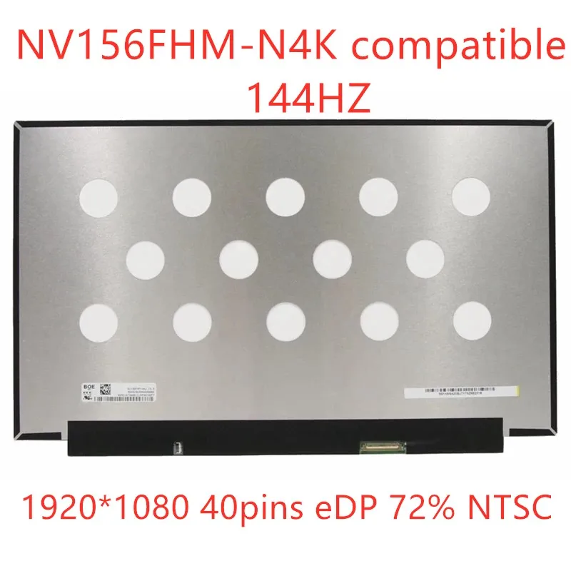 

15.6" 144HZ 40PIN Contrast ratio1200:1 FHD LCD NV156FHM-N4G N4K LP156WFG-SPB2 NV156FHM-NY4 For Lenovo Y7000P LCD Display matrix