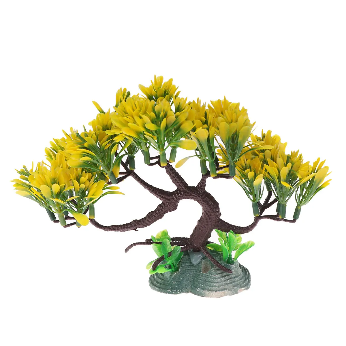 Realistic Artificial Eucalyptus Aquarium Plants for Fish Tank Decoration – Plastic Aquascaping Ornament