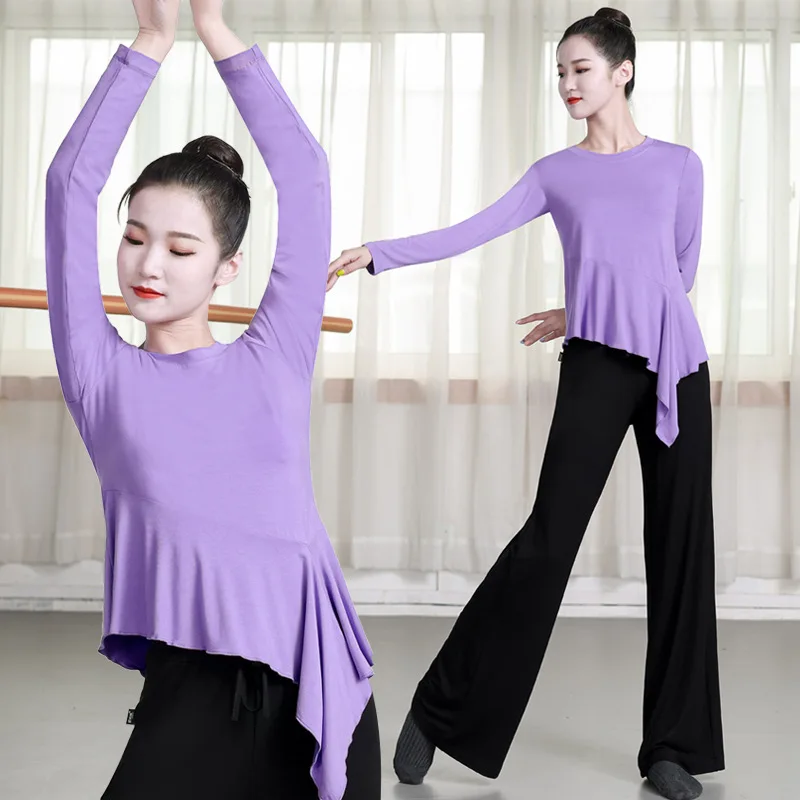 

Dance training suit for women in autumn, new Chinese classical dance, modal top, shape training clothing for women in modern dan