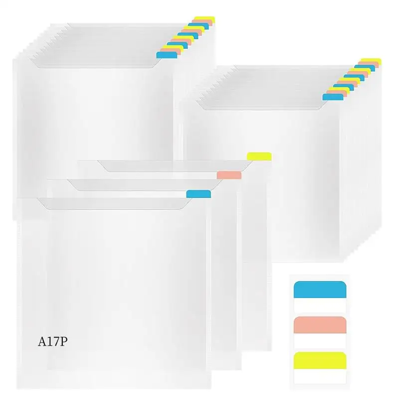 AP-Storage Organizer 12 X 12 Inch Clear Scrapbook Paper Organizer With Sticky Index Tabs Holds