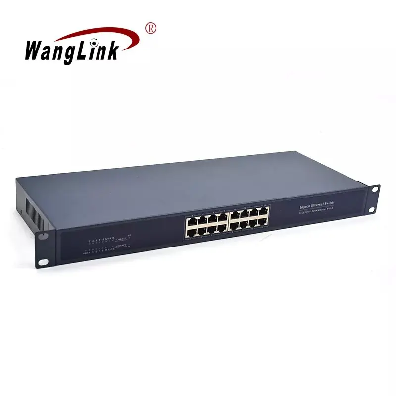 Gorąca sprzedaż 2025 OEM ODM 16-portowy niezarządzalny switch sieciowy HUB 10/100/1000Mbps Rackmount Ethernet Switch
