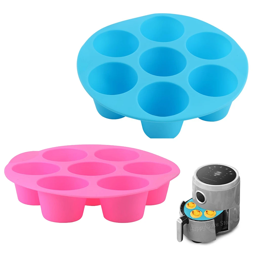 

Silicone Muffin Pan for 2QT-4QT Air Fryer Cupcake Tray Baking Mold Reusable Non-stick Air Fryer Baking Pan Air Fryer Accessories