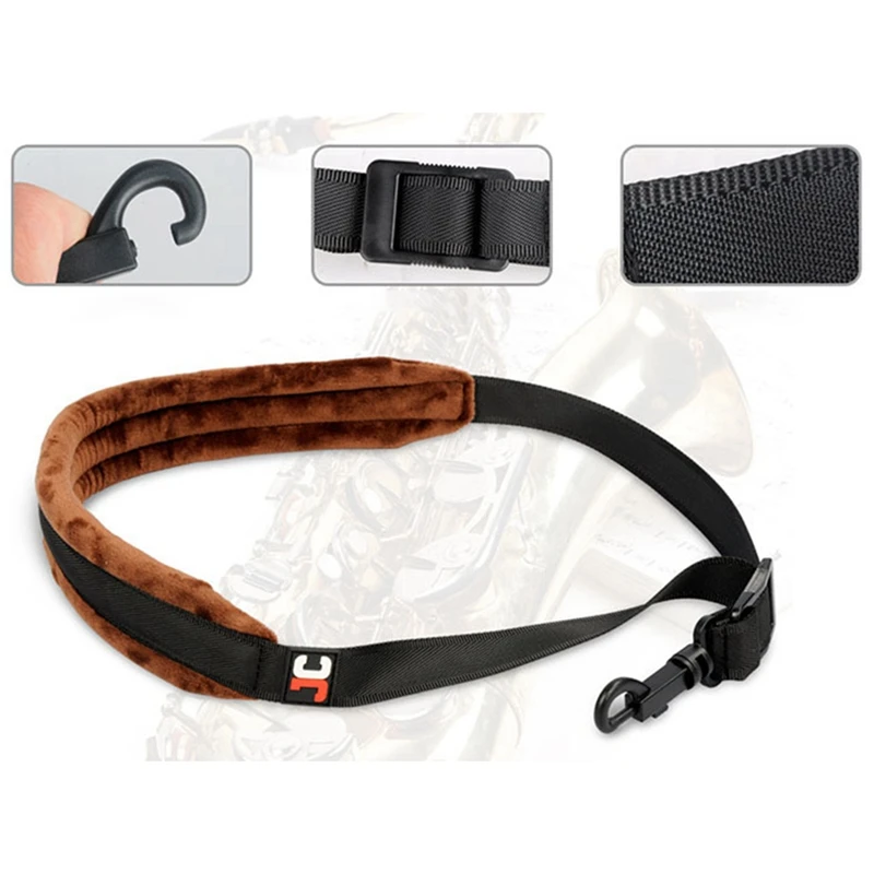 Comfortable Thicken Decompression Tenor Soprano Alto Sax Neck Strap Sax Harness Saxophone Strap
