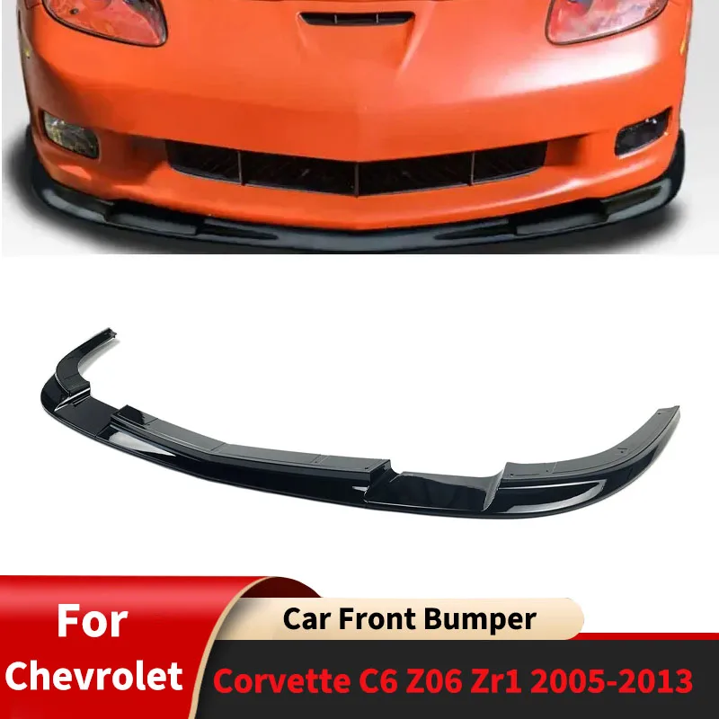 Для Chevrolet Corvette C6 Z06 Zr1 2005-2013 автомобильный передний бампер, аксессуары для губ, передний лезвие, сплиттер, защитная доска, комплект кузова, тюнинг