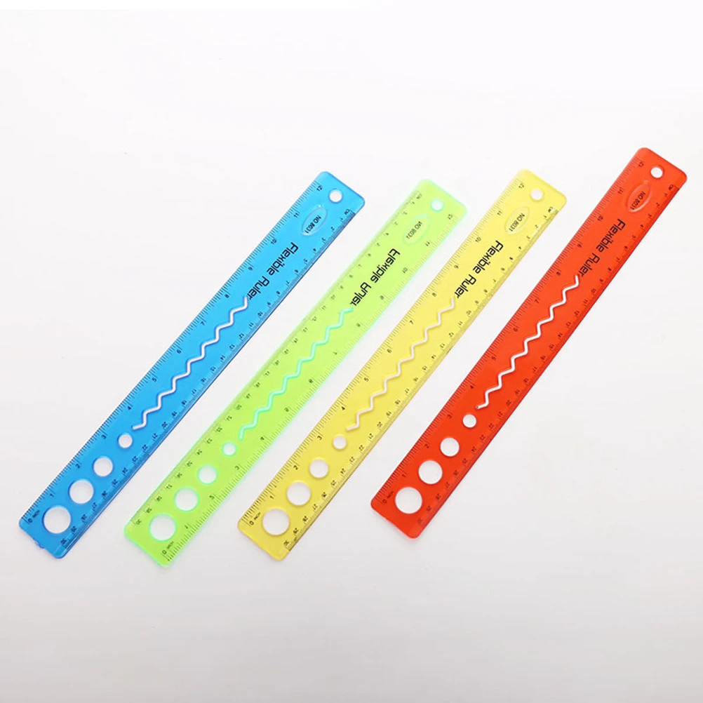 

Flexible Ruler Plastic Scale Clear Accurate Students Teachers Portable School Office Gift Kids Stationery Lightweight