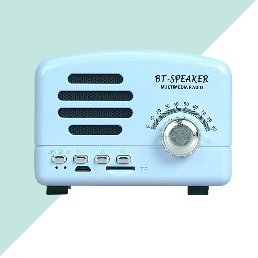 

Speaker Vintage Wood Grain Inch Wireless Retro Soundbar With -Flash 1200Mah Multi Function