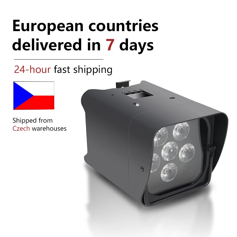 6x18w Battery Light RGBWAUV Wireless Par Light Remote Control Wifi Control Stage Light Wedding Ambient Light