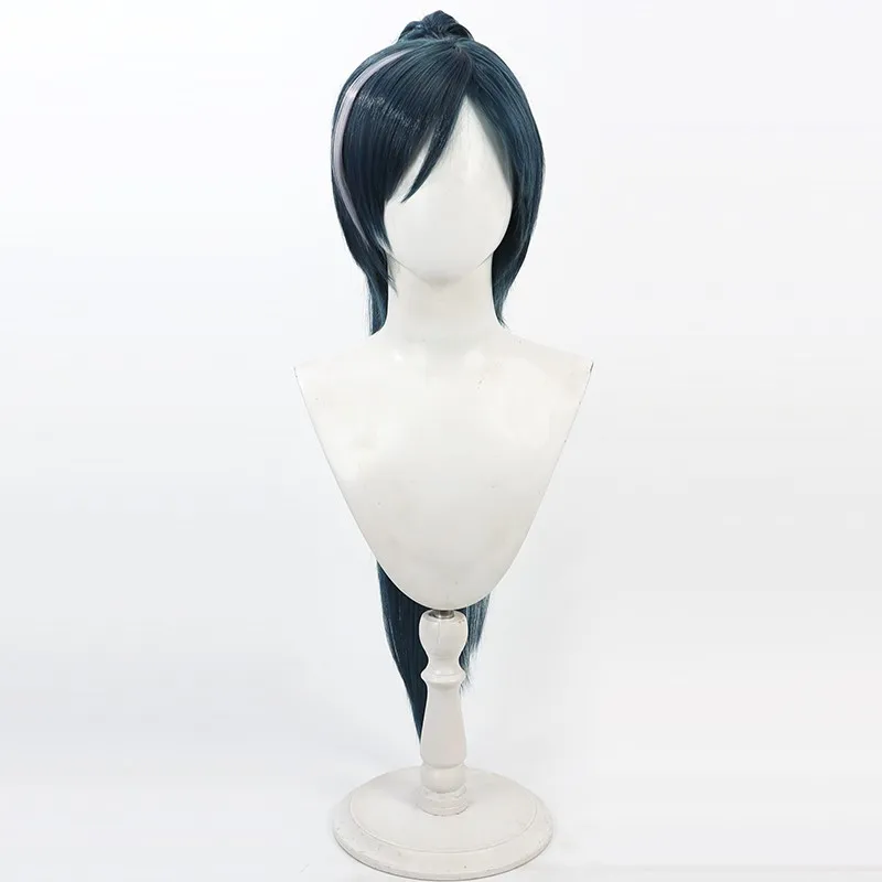 Genshin impacto kaeya versão feminina peruca cosplay rabo de cavalo destacável presente de halloween