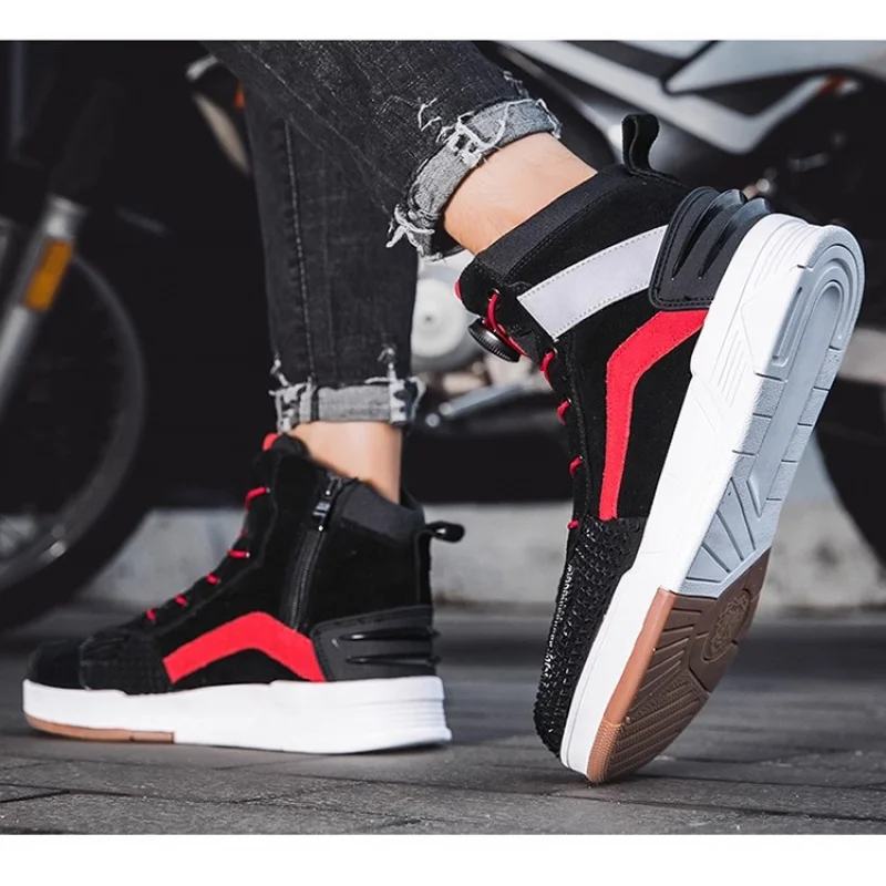 

Breathable Motocross Shoes Men Women Motorcycle Casual Sneakers Lightweight Biker Shoes with Anti-Slip Sole Microfiber Botas