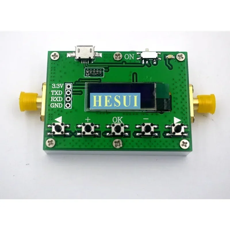 6G digital programmable attenuator 30DB step 0.25DB OLED display CNC enclosure RF module