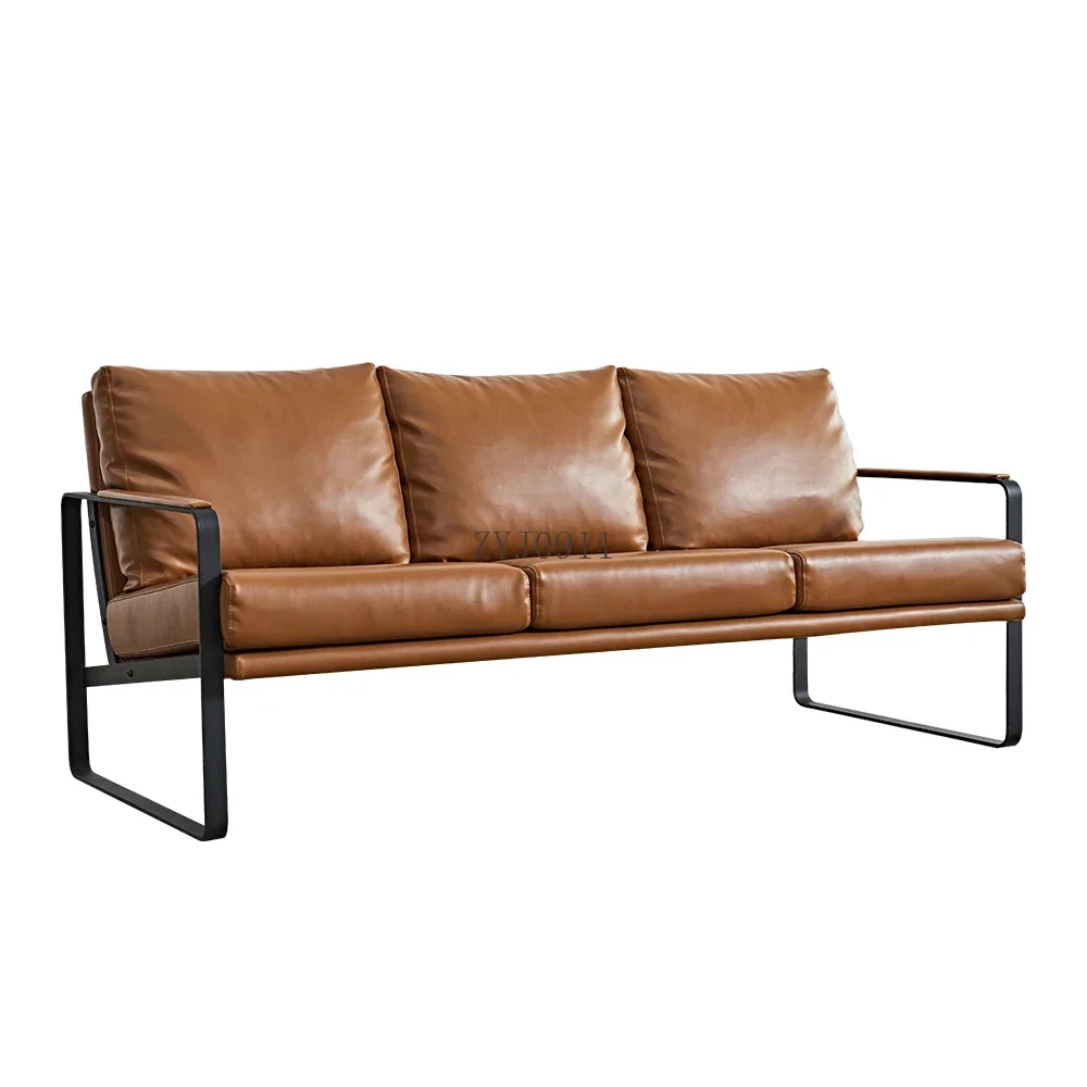 * 모던한 디자인 정품 가죽 소형 사무실 소파, 사무실 소파용 합성 가죽