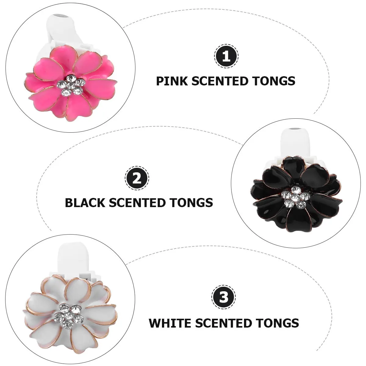 

3 pcs Car Air Freshener Vent Clip Flower Shape Diffuser For Interior Car Accessories Aromatherapy Fragrance Fresher