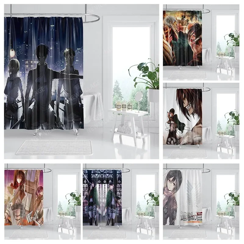 

Waterproof fabric shower curtains Bathroom curtain accessories 180x200 Bath curtain for shower 240*200 cartoon cute decoration