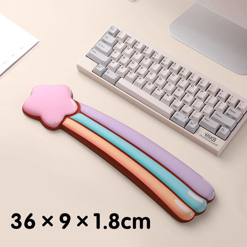 Cute Wrist Rest Mouse Pad Keyboard 3D Cartoon Memory Foam Wrist Pain Relief Mouse Support Pad Anti-Skid Base Computer Mousepad