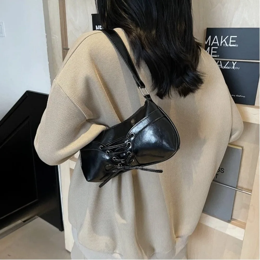 

Модная женская сумка-багет из искусственной кожи с бантом, однотонная, на плечо