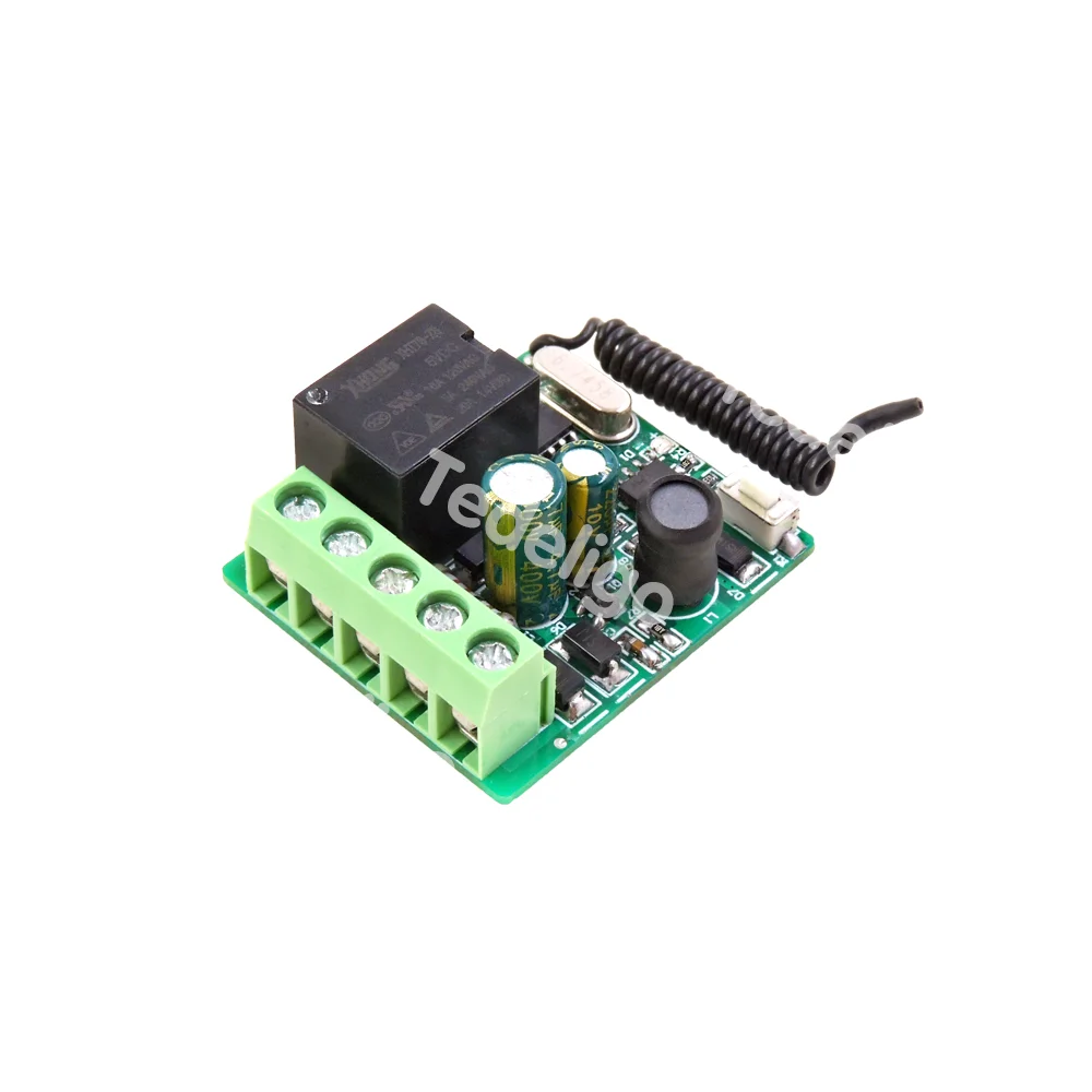 433 Mhz Remote Control Remote Control Switch AC 220V 1CH RF Relay Receiver Learning Code RF Transmitter