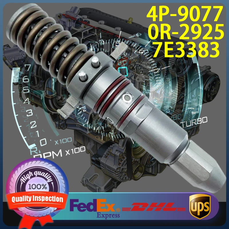 

1pcs 4P-9077 High Quality Diesel Fuel Injector 0R-2925 7E3383 for Caterpillar CAT 3508 3512 3516 Engine