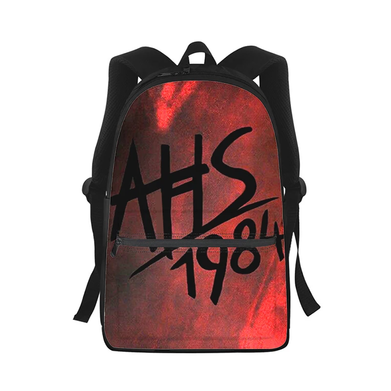 American Horror Story-mochila con estampado 3D para hombre y mujer, bolso escolar para estudiantes, para ordenador portátil y de viaje, 1984