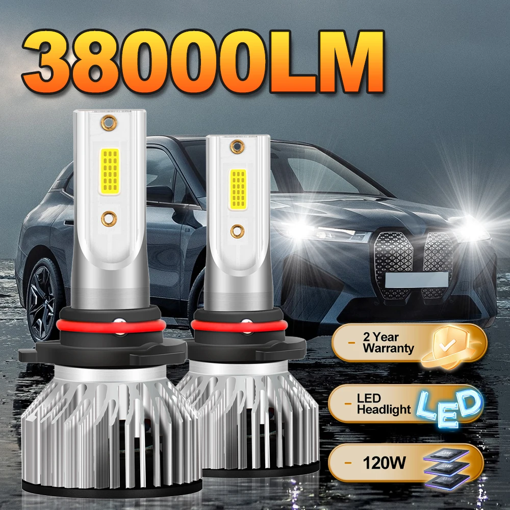 H7 LED Headlight Bulbs 38000LM Super Bright Car Lights 6000K White H1 H4 H11 9005 HB3 9006 HB4 Auto Headlamps 12V Fog Lamps