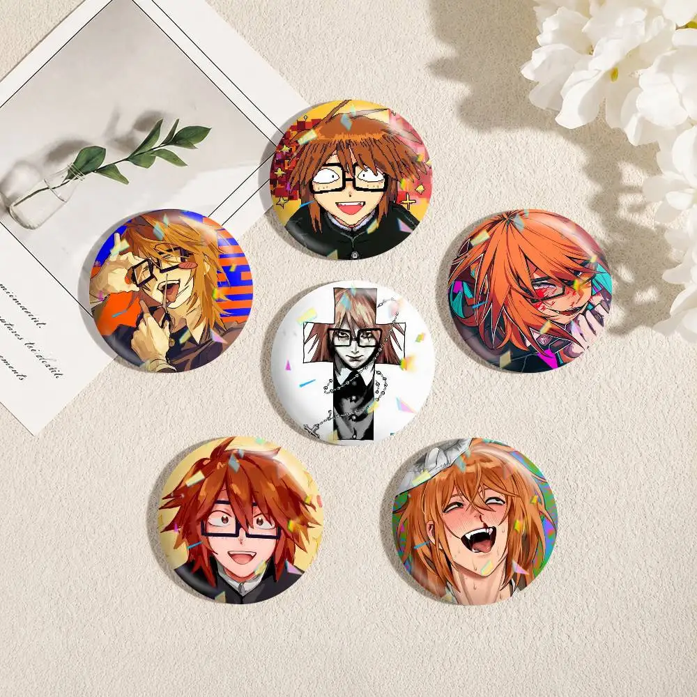 R-Ranfren R-Randal  25 32 44 58 75mm Badges Personalized Round Brooches Pins Accessory Gift