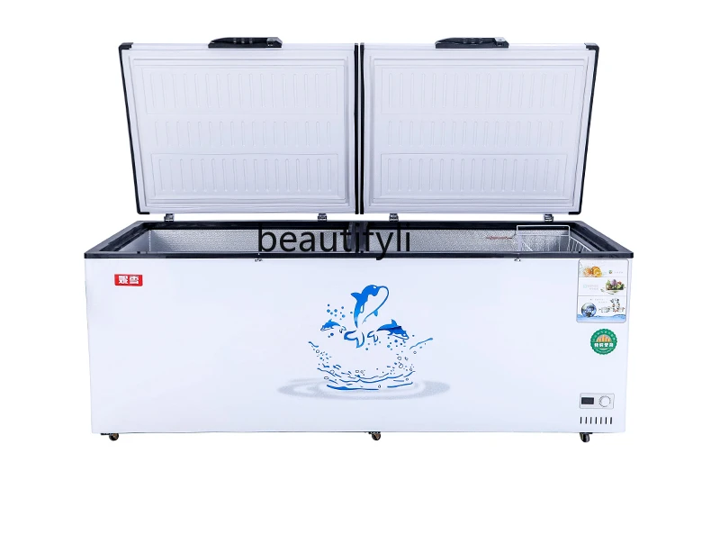 728 dual temperature commercial freezer, refrigerated and energy-saving horizontal refrigerator