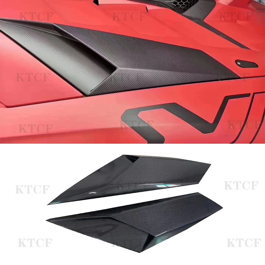 Real Carbon Fiber Rear Bumper Side Air outlet Splitters Flaps Canards For Lamborghini Aventador LP700 LP720 Upgrade LP750 SV Sty