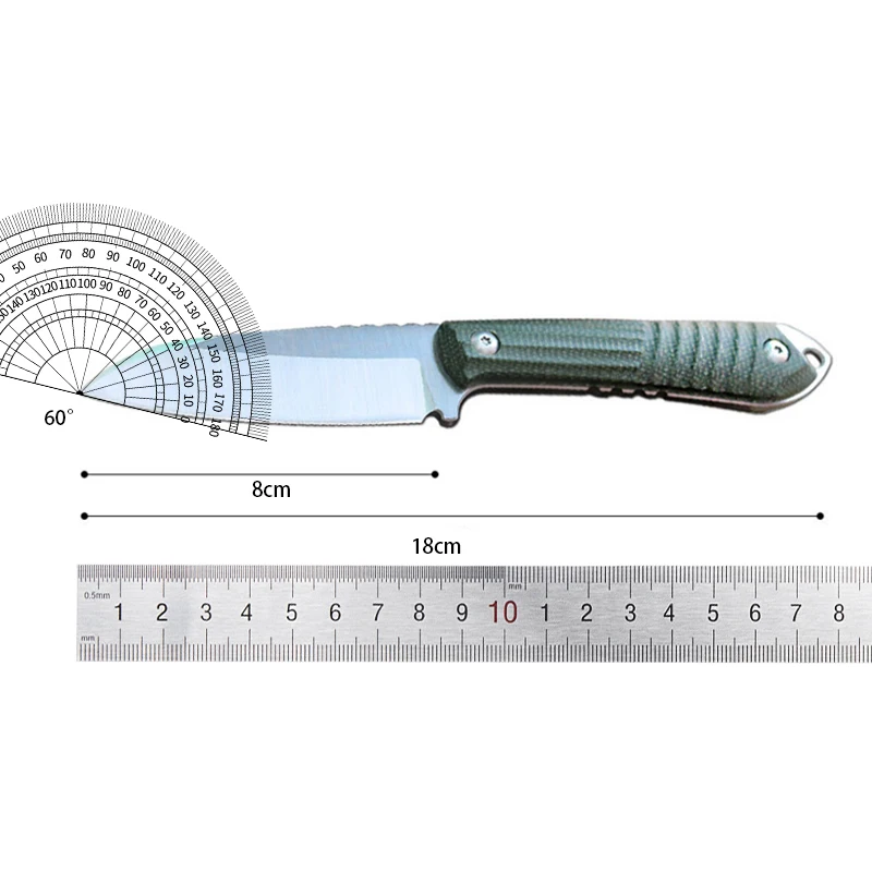 Kitchen Knife Vegetable Fruit Stainless Steel Blade Linen Handle Multifunctional Full Tang Knife Straight Knife Fruit Knife