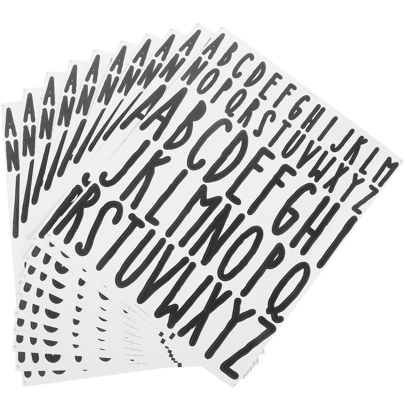 

10 Sheets PVC Vinyl DIY Letter Stickers Self Adhesive Removable Mailbox Numbers Doorplate Decals for Smooth Surfaces