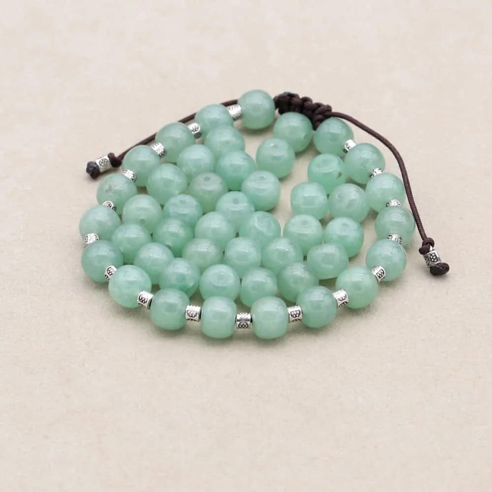 

7*8 Mm Cask Bead Green Aventurine Braided Bracelet Fashion Jewelry Bracelet & Bangles Making Kits