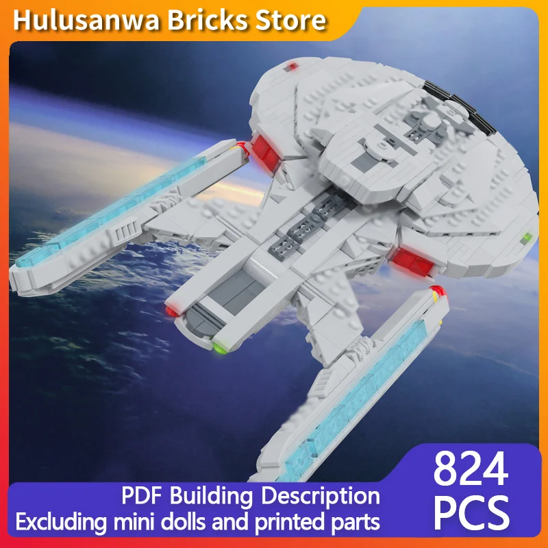 

Military Light Space Cruiser Model MOC Building Bricks War Equipment Modular Technology Gifts Holiday Assemble Children Toy Suit