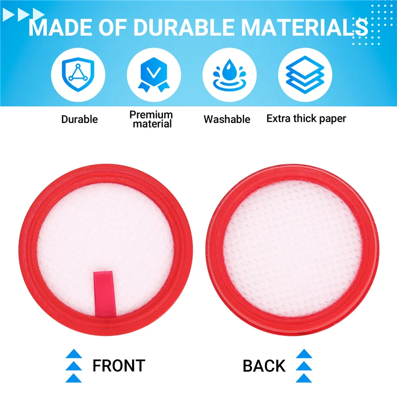 Puppyoo T10 Pro 무선 진공 청소기 용 ABKR 필터 마이크로 짠 면 필터 HEPA 필터 면