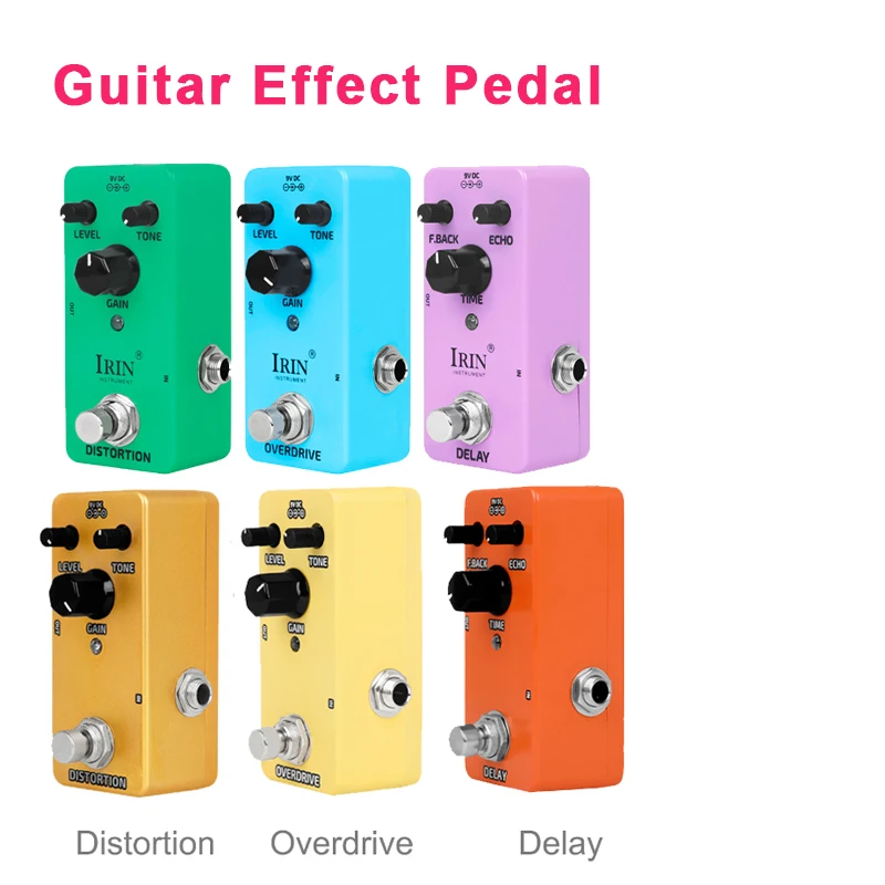 

Electric Guitar Overdrive / Distortion / Delay Full Metal Shell Guitar Effect True Bypass Switch Pedal