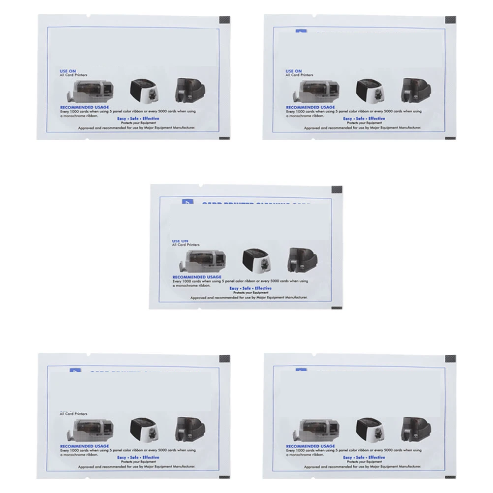 

5 Pcs Cleaning Card Reusable Credit Machine Cleaner Pos Terminal Pvc Cards Dual Side Magnetic Head Tools Card Reader Cleaners 3D