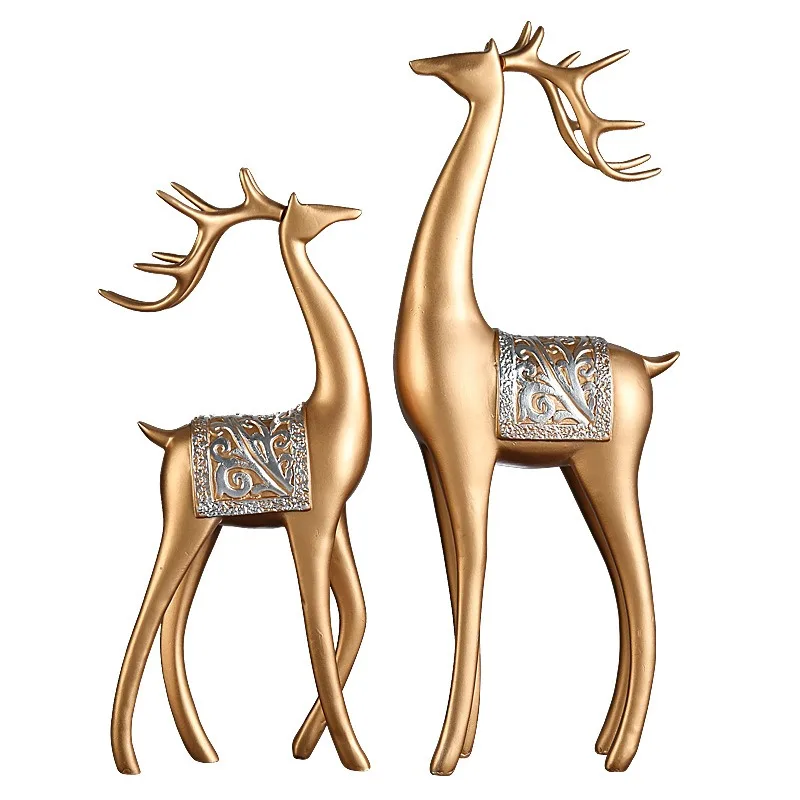 

Creative light luxury home furnishing deer ornaments, living room entrance TV cabinet study desktop ornaments