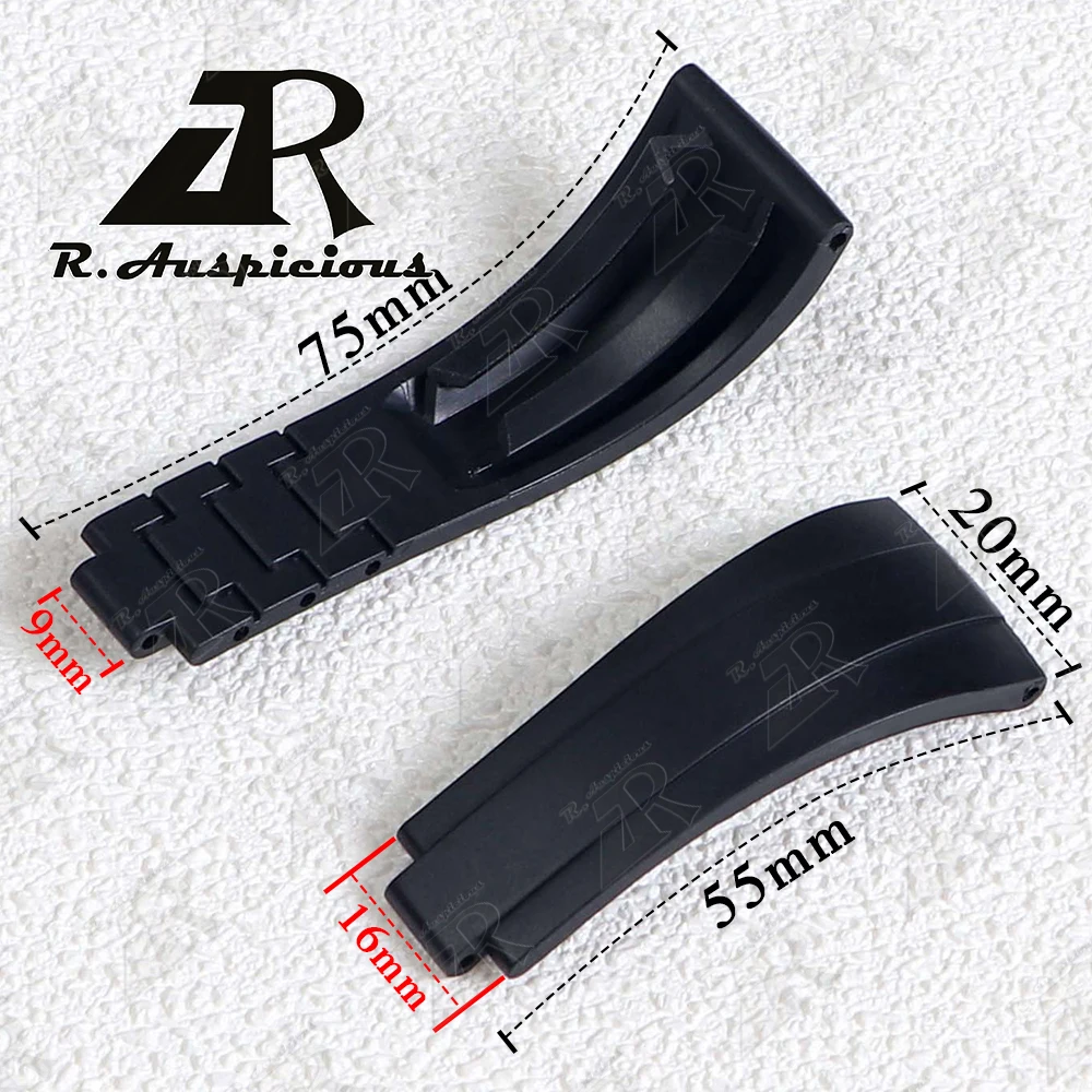 20mm Rubber Watch Band for Rolex Strap Daytona Submariner DEEPSEA GMT SEAMARSTER OYSTERFLEX Watches Accessories Adjustable Size