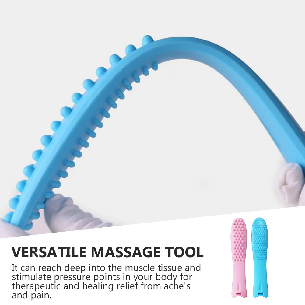 

2Pcs Body Massage Hammer Pat Portable Plastic Therapy Massager Back Neck Massage Stick Multifunctional Body Care Tool