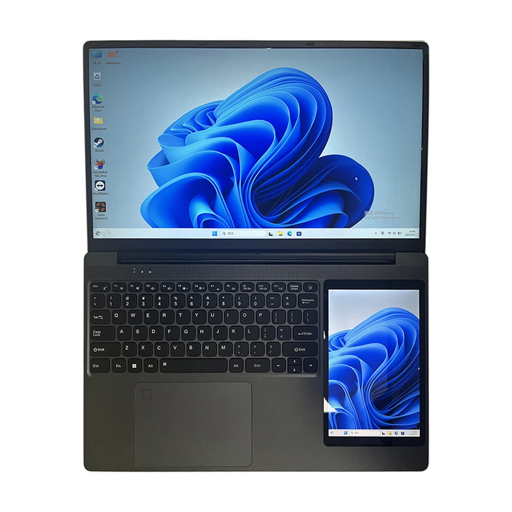 Dual Screen Laptop Win 11 Touch Screen 15.6 Computer 2TB SSD Student Alder Lake N100 Laptop