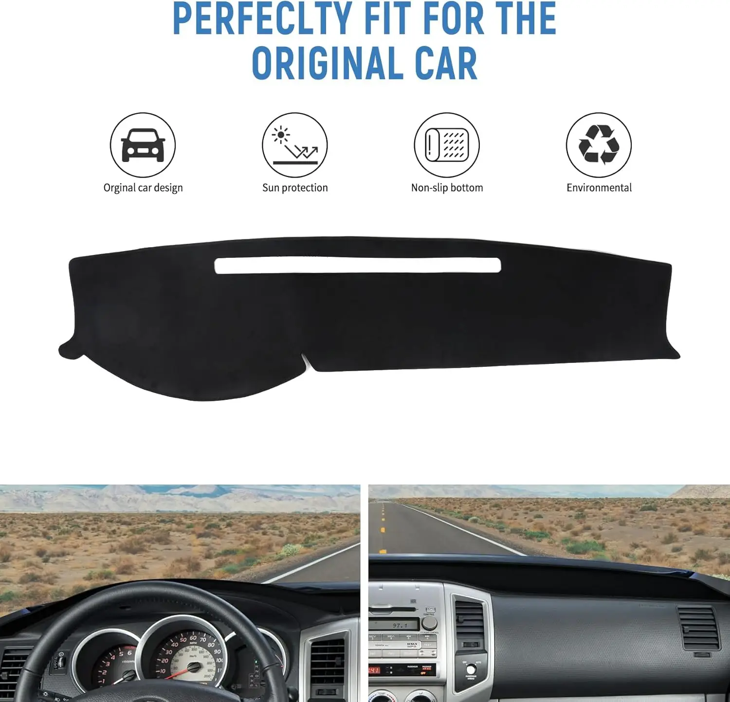 

Dash Cover for Toyota Tacoma 2005-2015 Accessories Flannel Dashboard Cover Dash Cover Mat