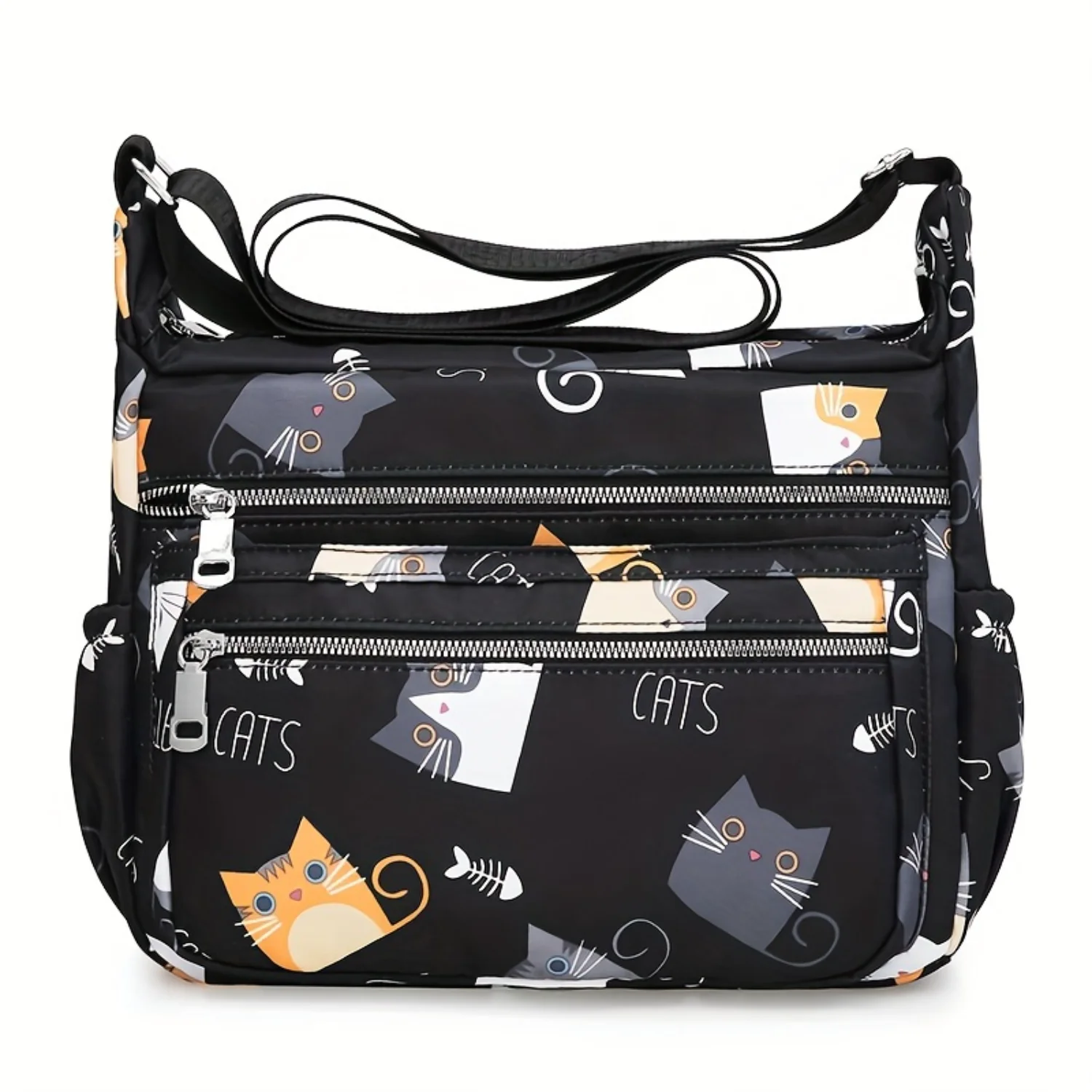 

Animal Print Nylon Crossbody/Shoulder Hobo Bag Durable, Secure Zipper, Versatile for Travel & Everyday Use