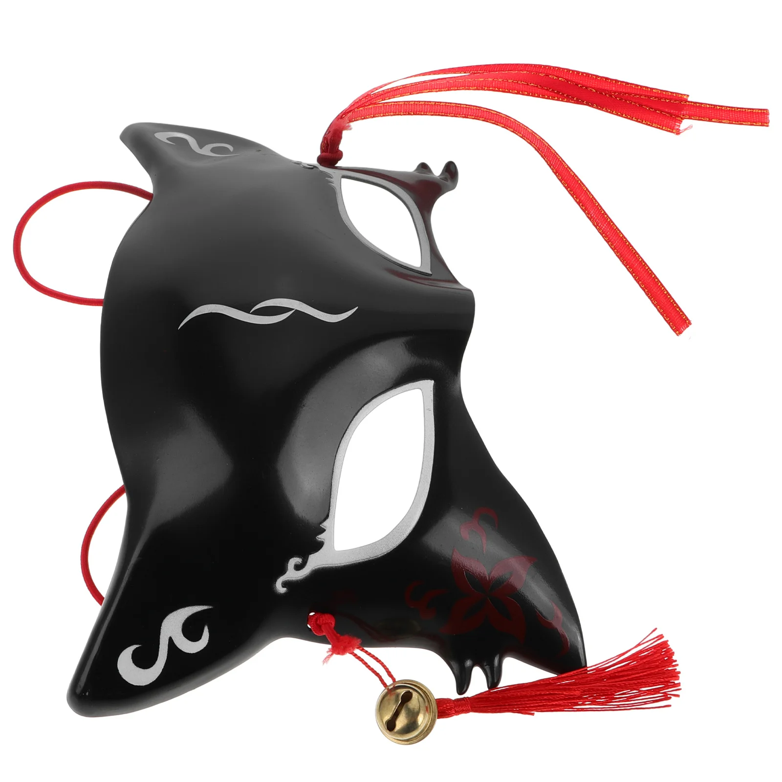 Topeng Rubah Jepang Natal Setengah Wajah Kostum Pesta Cosplay Topeng Halloween Lembut Nyaman Dapat Disesuaikan