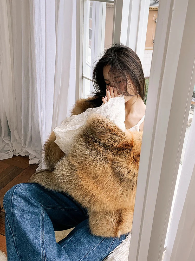 UMI MAO Ayajia Selected Finnish Whole Fox Real Fur Coat Women Super Popular One-Piece Fur Winter New Style