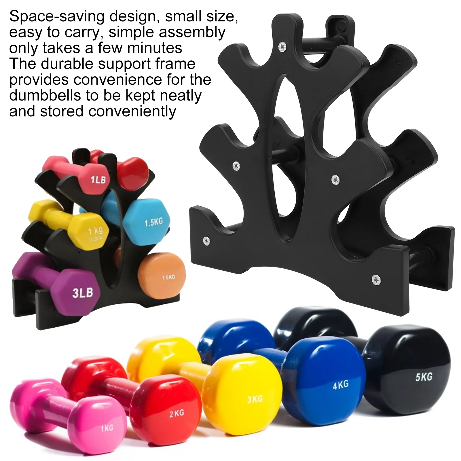 

Tree Dumbbell Rack Home Workout Dumbbell Rack Tree Shape Weights Rack 3 Tier Holder Organizer Bracket Dumbbell Rack
