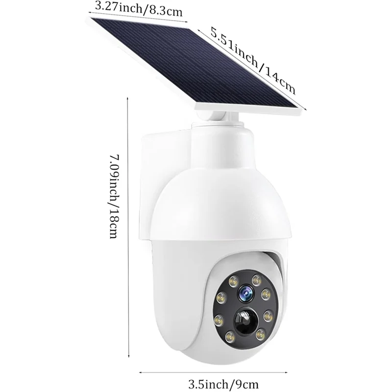Abgi-câmera analógica iluminação de rua câmera sensor solar luz luzes ativadas por movimento monitor luzes de rua